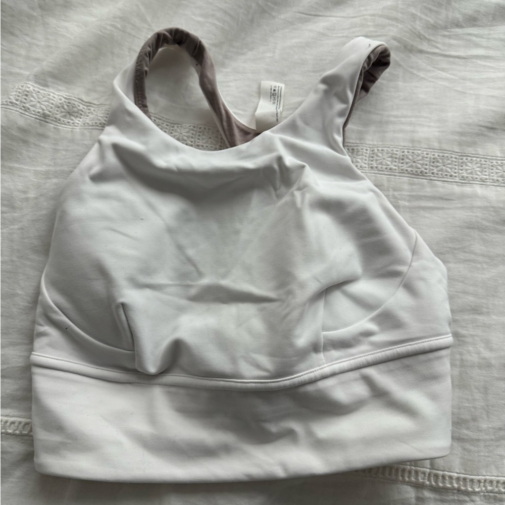 Women's White Sports Bra